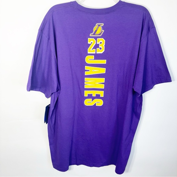 NWT Lakers TShirt XL Purple Short Sleeve 23 Lebron James Fanatics NBA Basketball - Picture 4 of 11